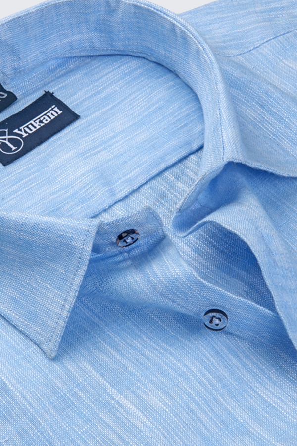 Linen Sky with White Shade Shirts for Men