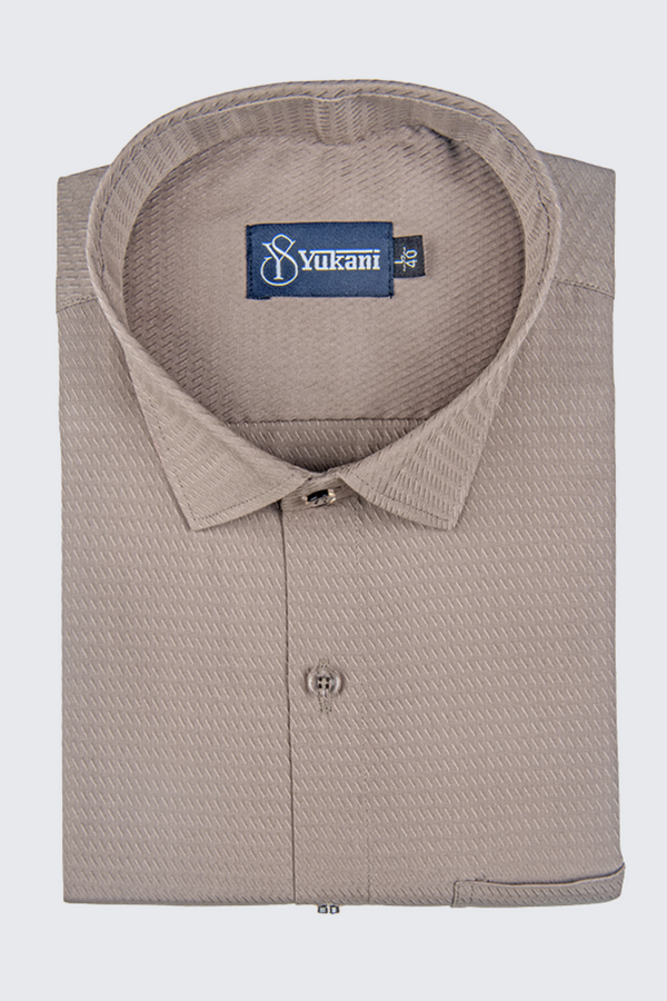 Cluster Light Peach Colour Cotton Shirts For Men