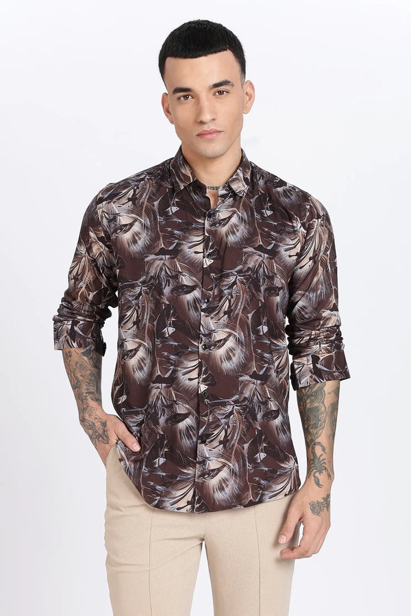 Imported Marrun with Mix Flower Print Shirts For Men