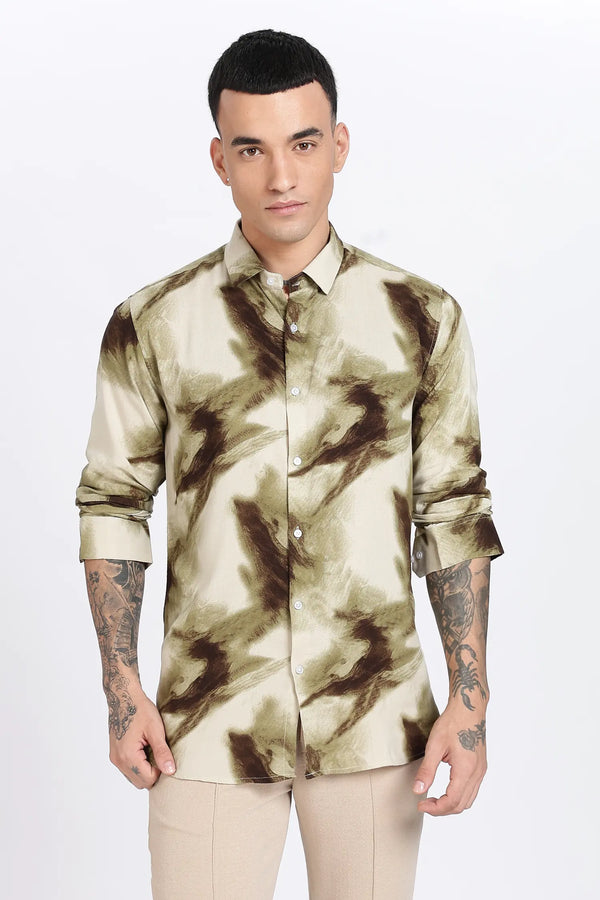 Belgium Print Mahendi With Fone Colour Shirts For Men
