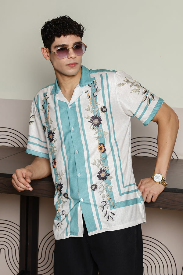Sparrow White With Light Rama Printed Shirts
