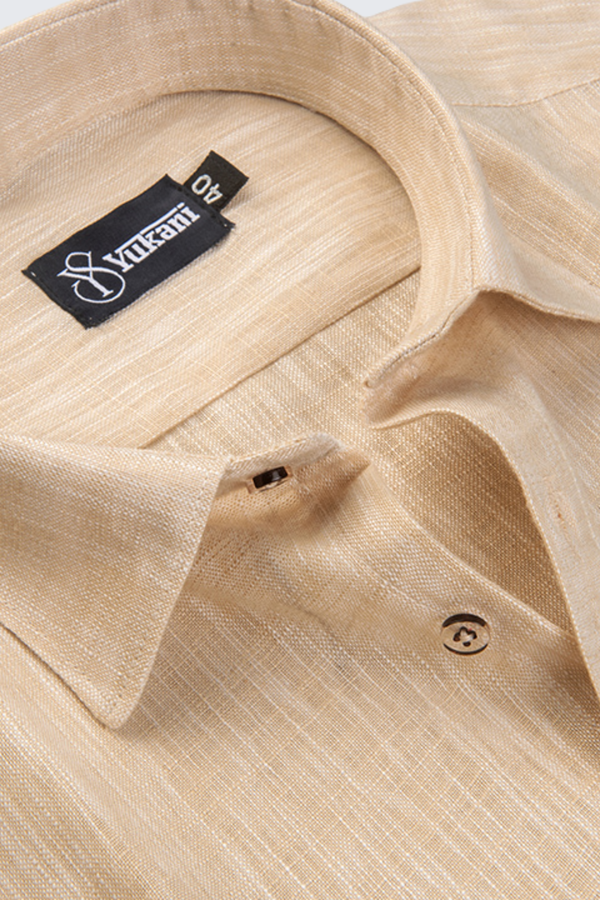 Linen Cream with White Shade Shirts for Men