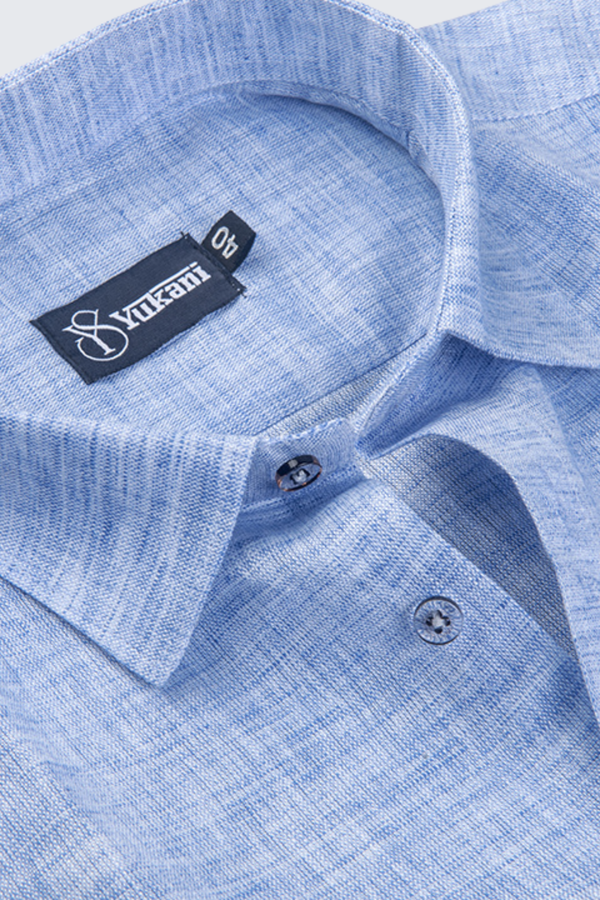 Linen Sky Blue Colour Shirts for Men