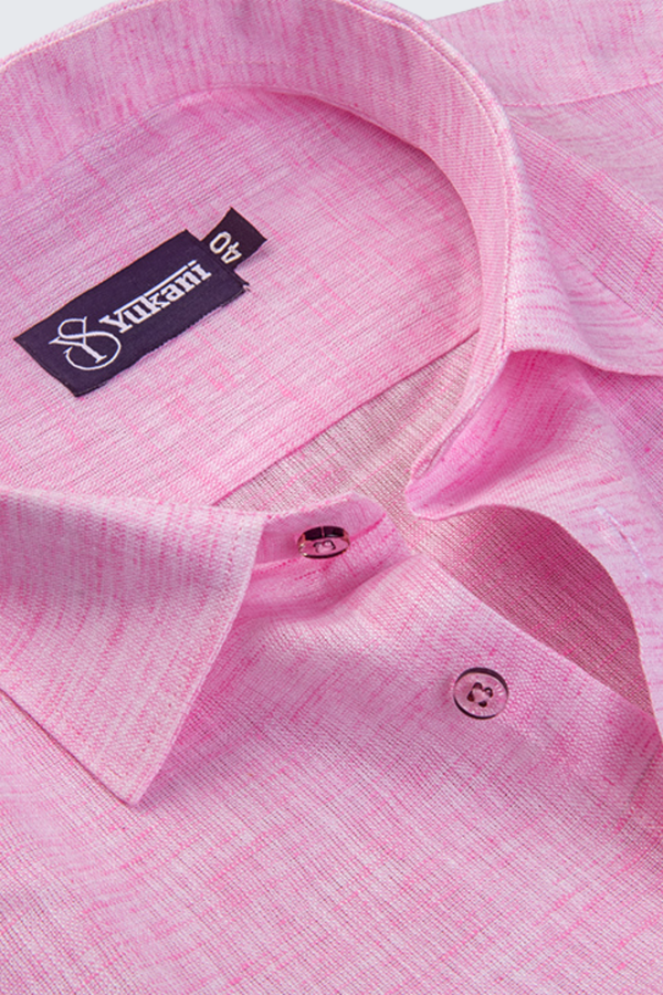 Linen Pink Colour Shirts for Men