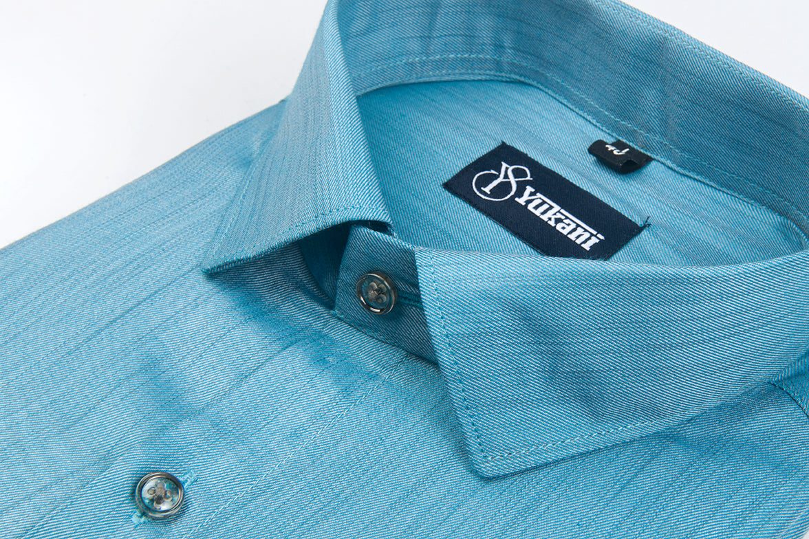 Blue colour solid pure cotton shirts