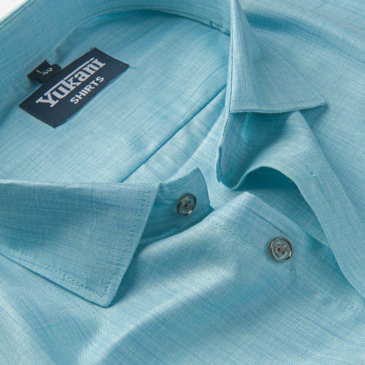 Light sky blue colour solid pure cotton shirts