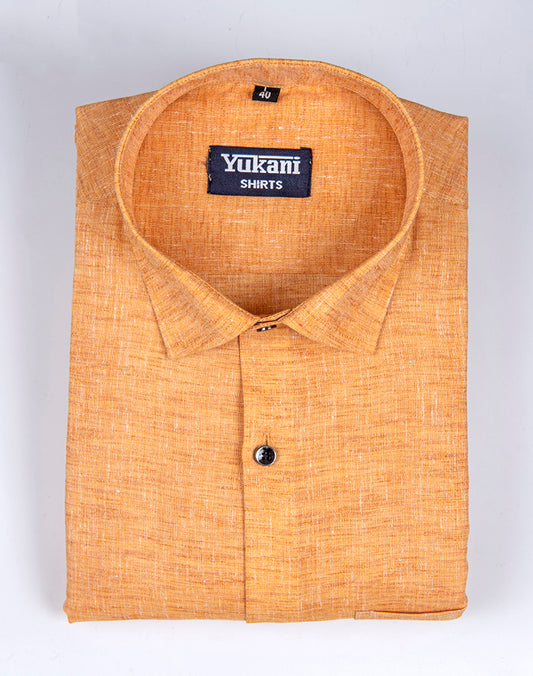 Light orange linen cotton shirts