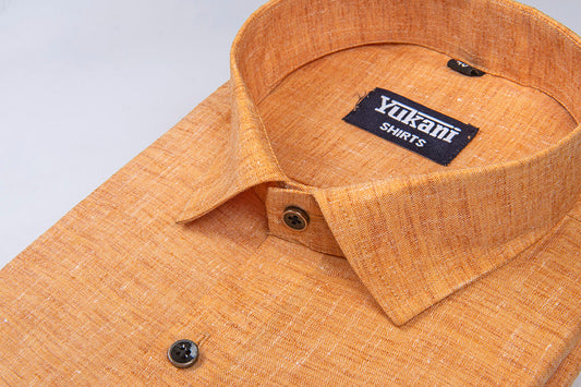 Light orange linen cotton shirts