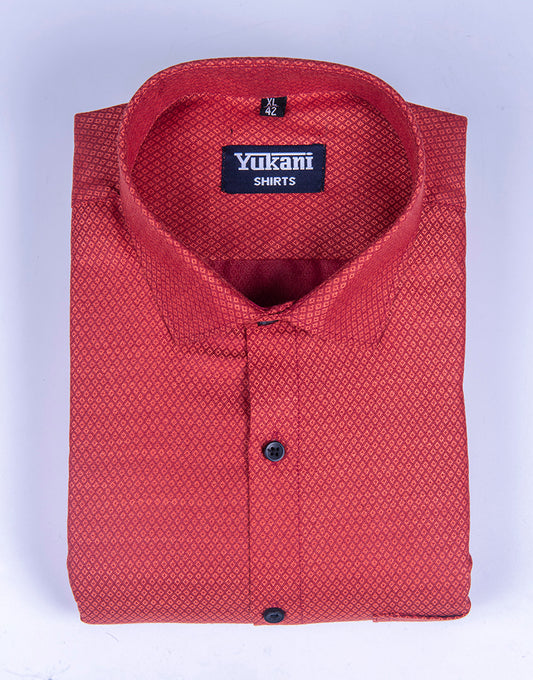 Red structure cotton shirts