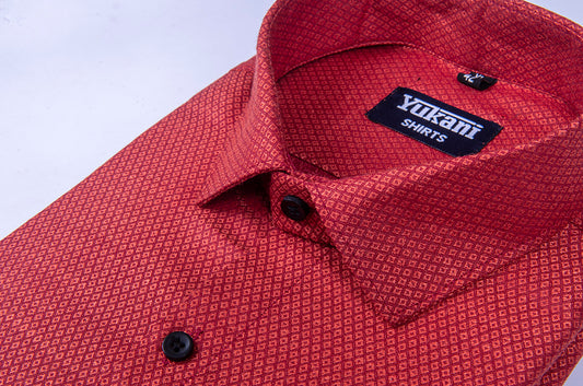 Red structure cotton shirts