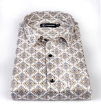 Rajwada White with Fone Mix Cotton Shirts for Men