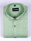 Pista green solid pure cotton shirts