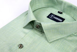 Pista green solid pure cotton shirts