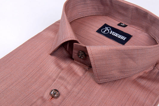 Brown colour solid pure cotton shirts