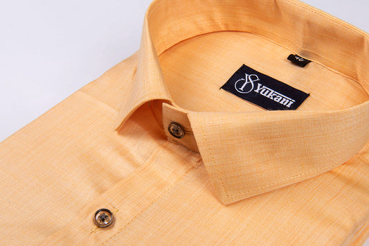 Mango colour solid pure cotton shirts