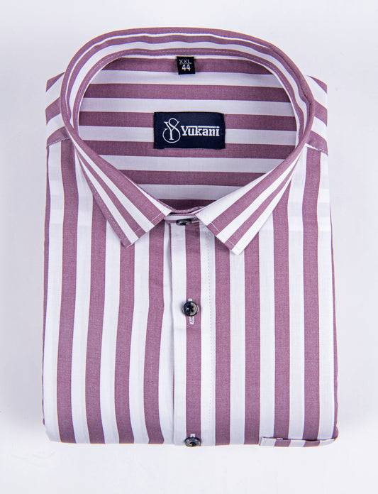 White with pink lining cotton shirts