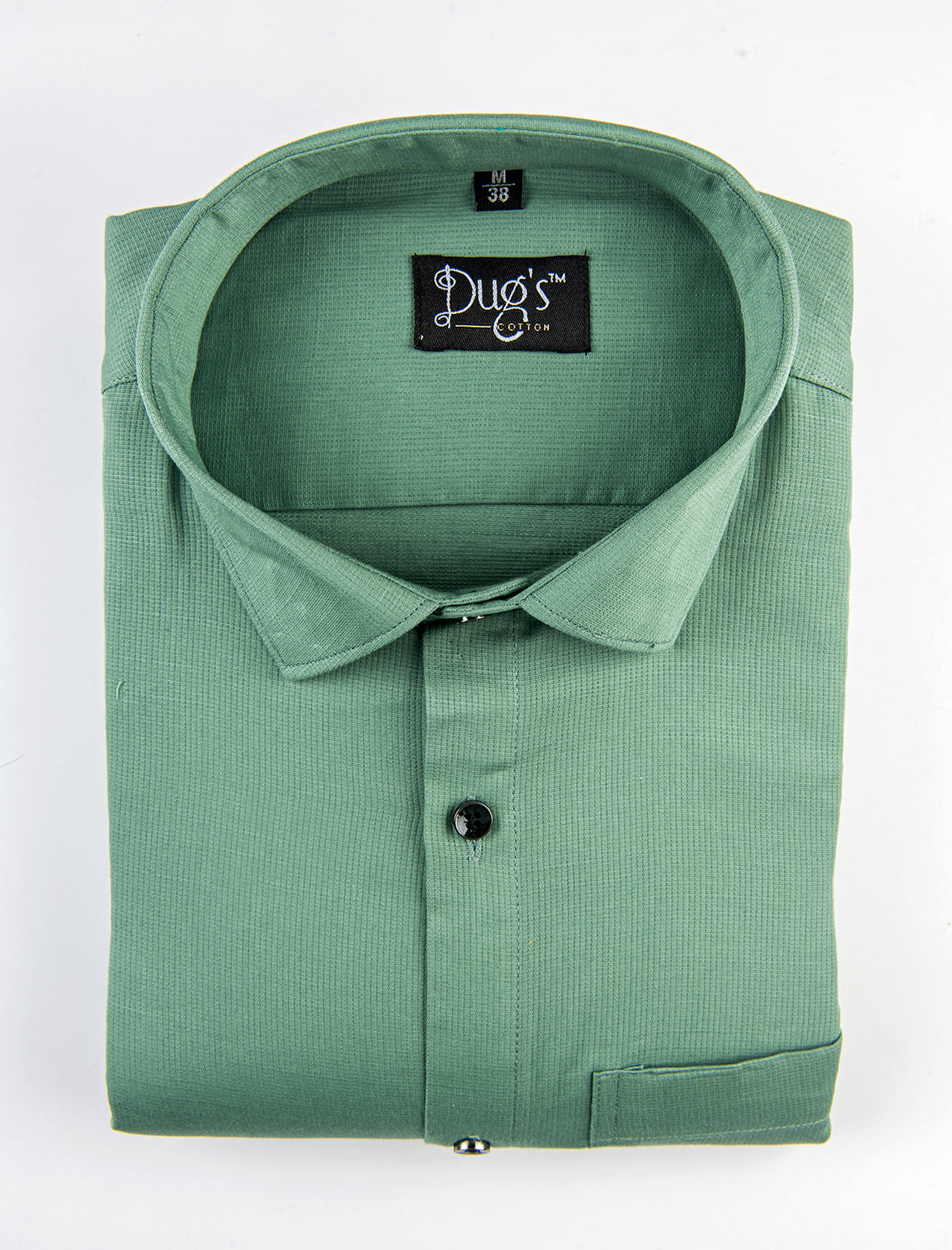 Dugs Sea Green Dobby Cotton Shirt