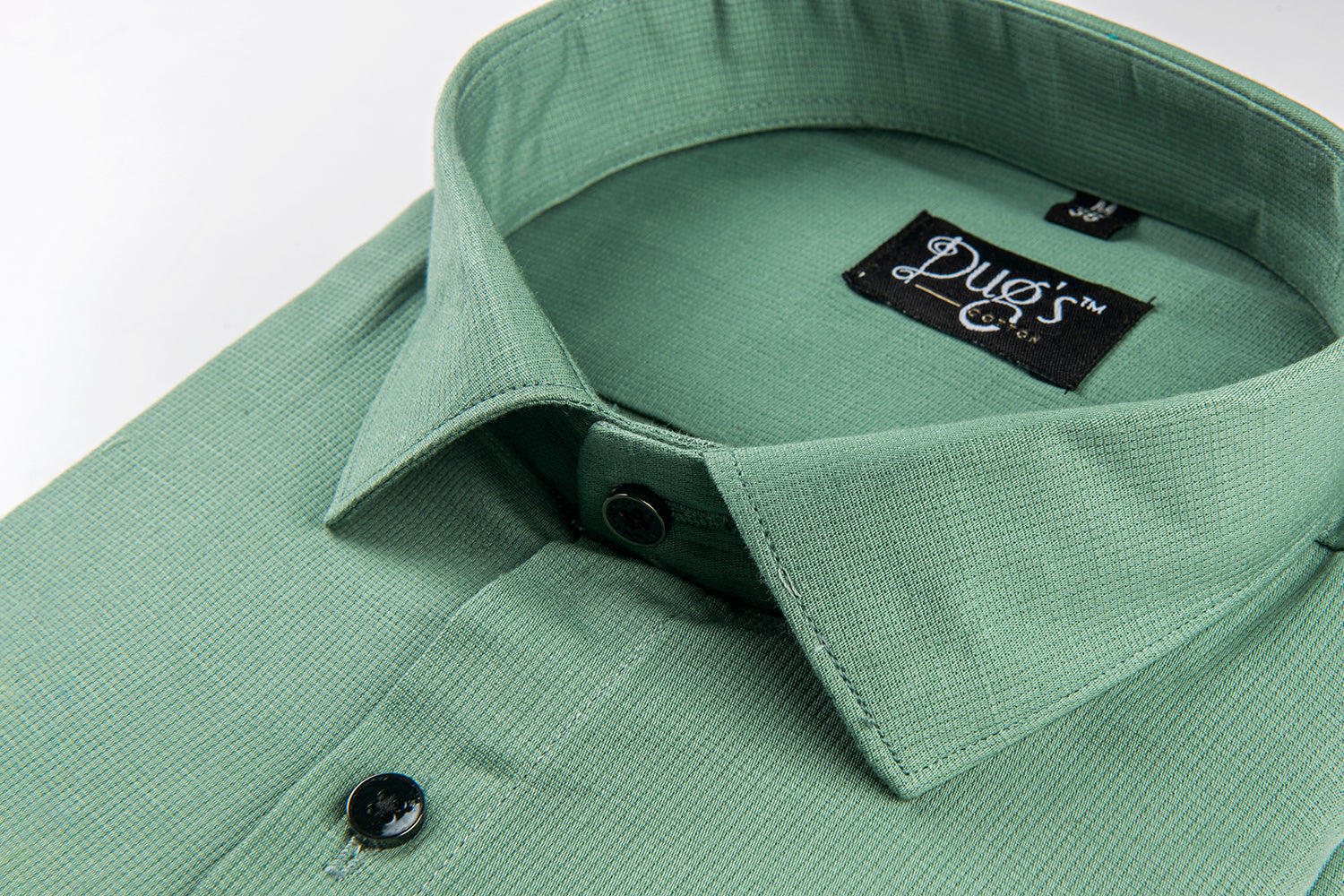 Dugs Sea Green Dobby Cotton Shirt