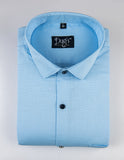 Dugs Sky Blue Dobby Cotton Shirts