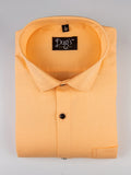 Dugs Light Orange Dobby Cotton Shirt