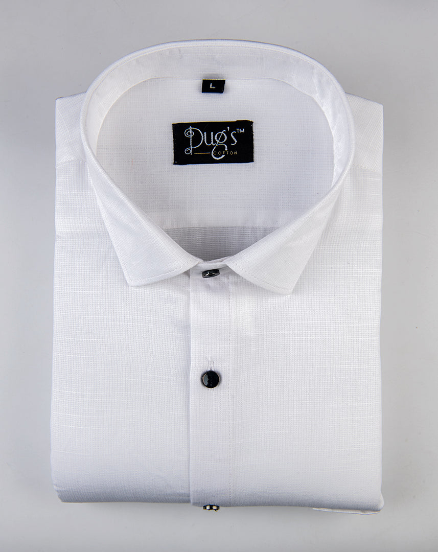 Dugs White Dobby Cotton Shirt