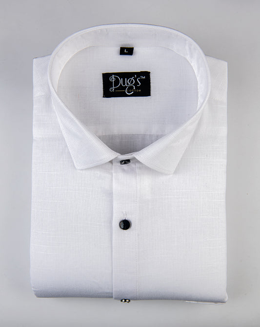 Dugs White Dobby Cotton Shirt