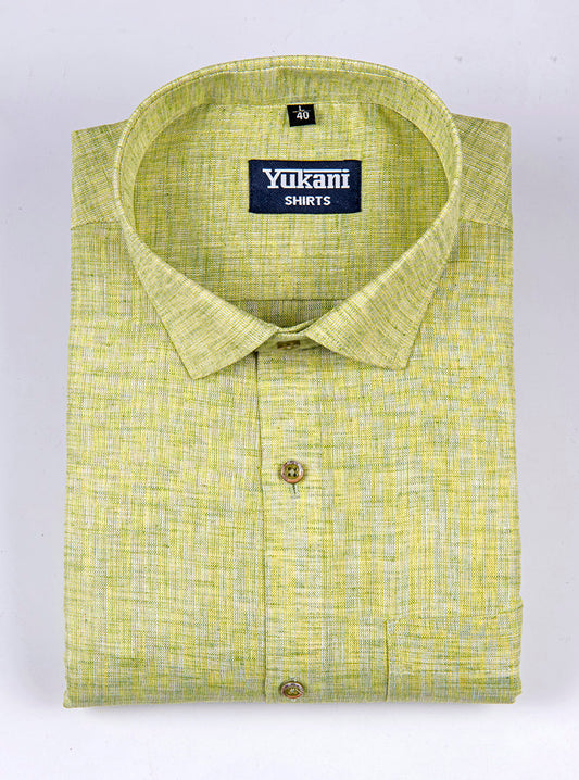 Vilaychi green doul tone linen cotton shirts