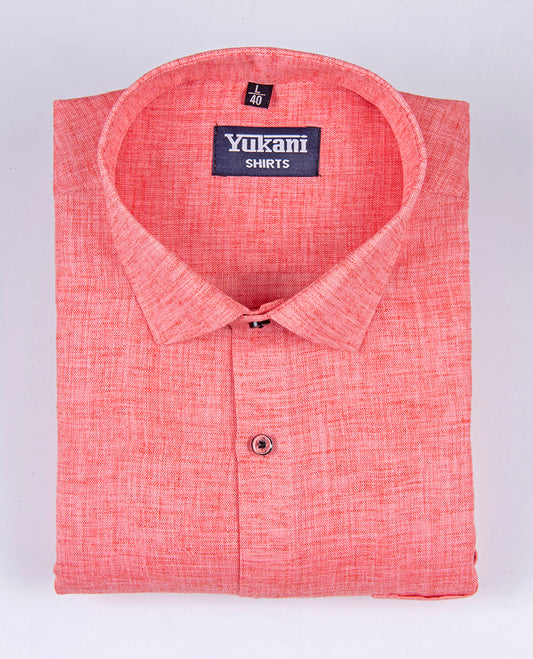 Pink colour doul tone linen cotton shirts