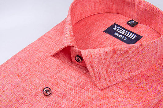 Pink colour doul tone linen cotton shirts