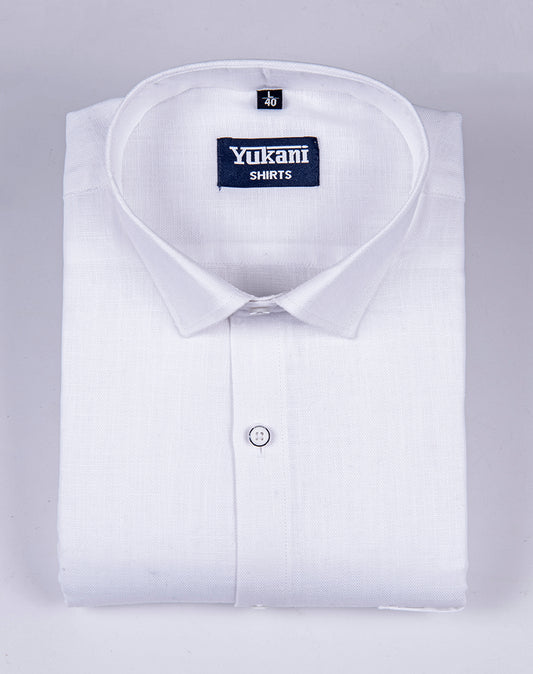 White colour linen cotton shirts