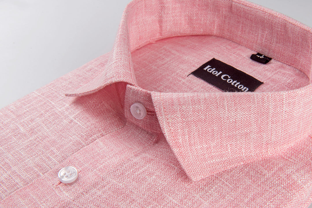 Pink Colour white Thred Linen Shirts