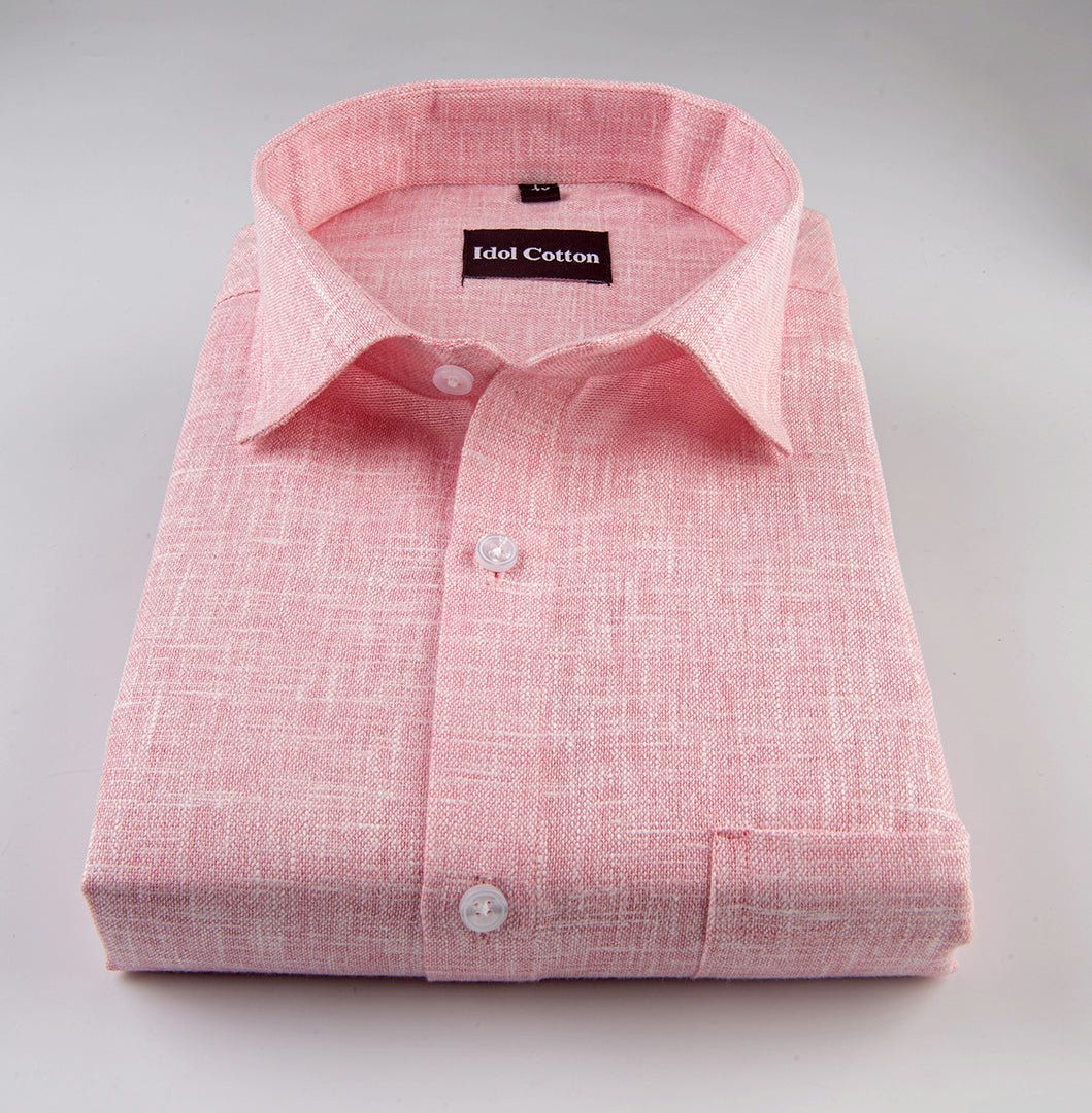 Pink Colour white Thred Linen Shirts