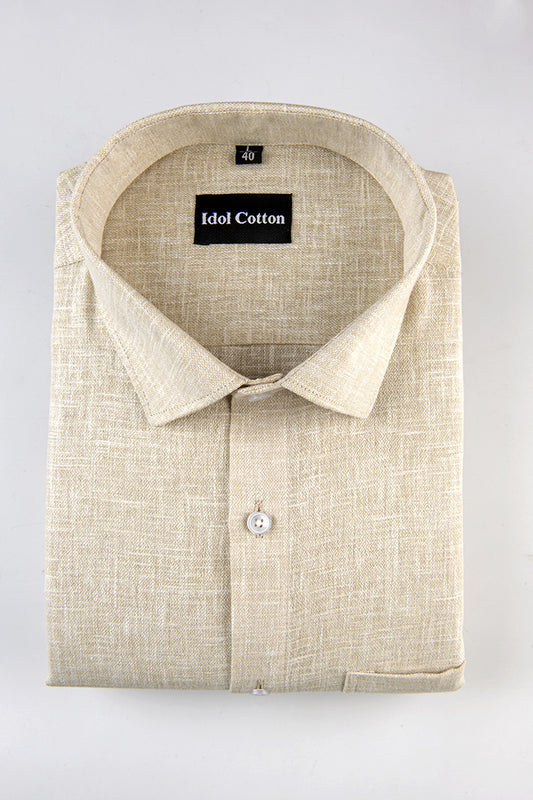 Cream Colour white Thred Linen Shirts