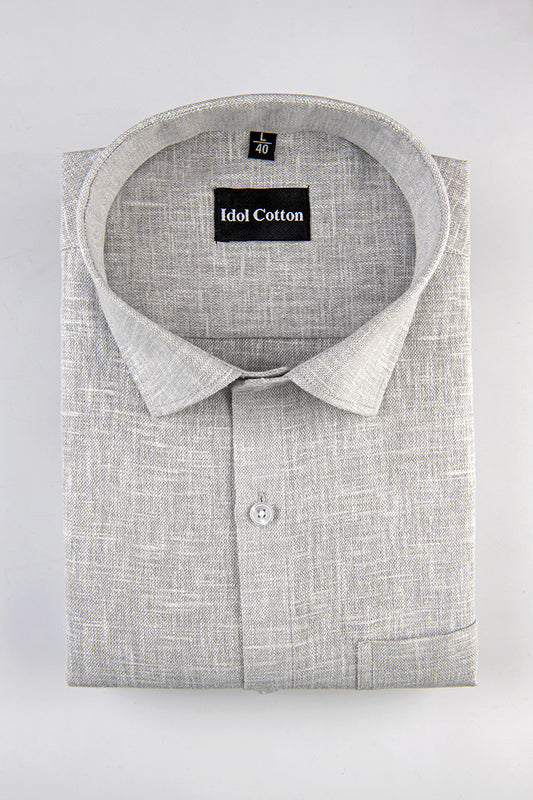 Gray Colour with White Thred Linen Shirts