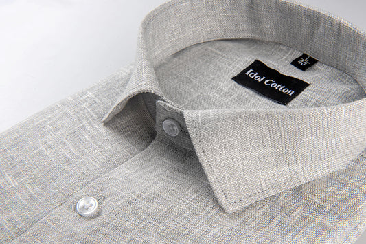 Gray Colour with White Thred Linen Shirts