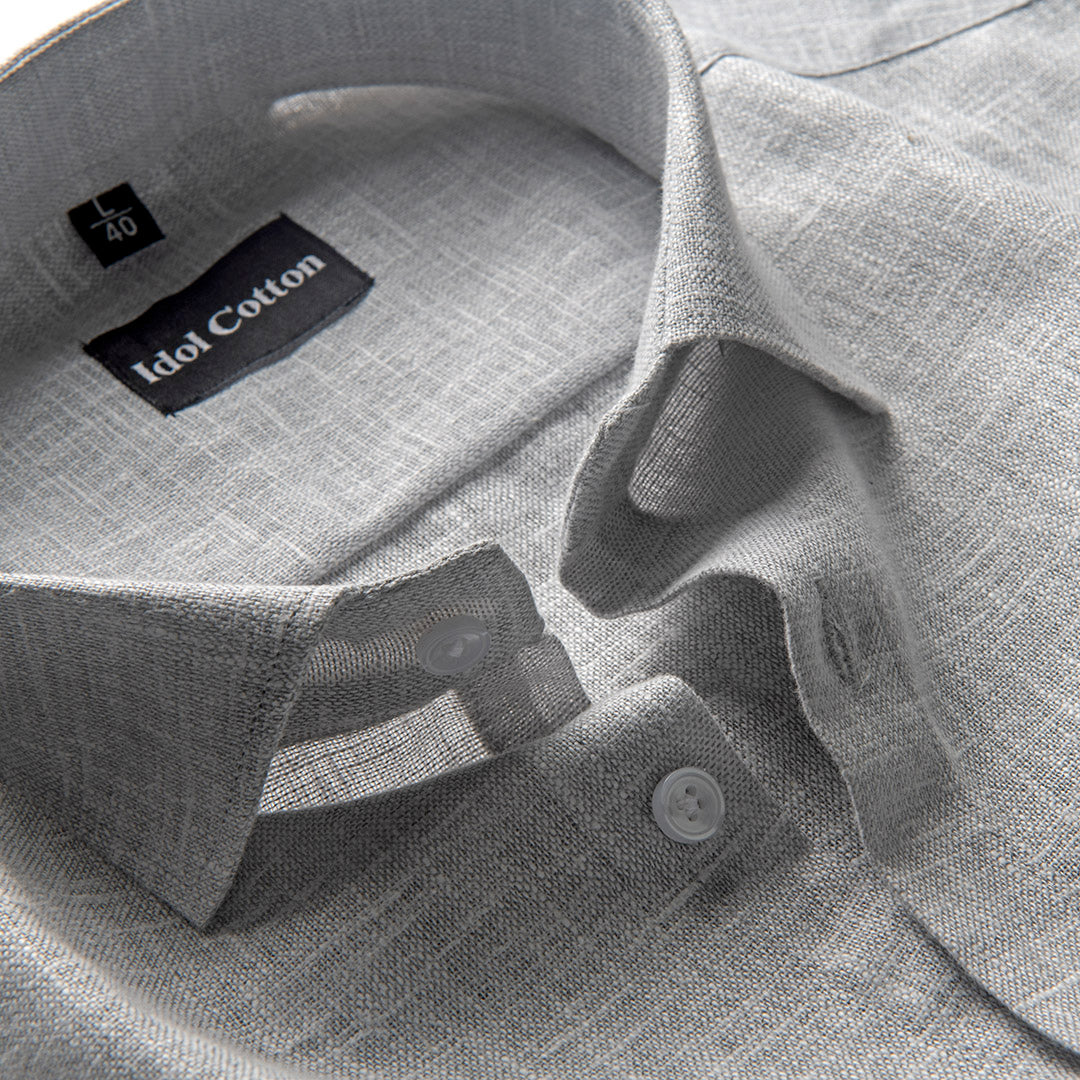 Gray Colour with White Thred Linen Shirts