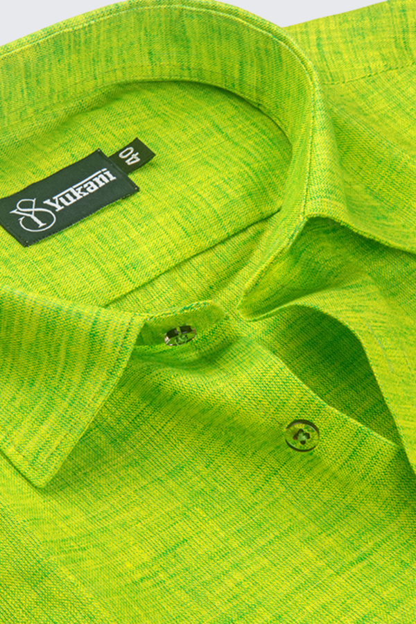 Linen Parrat Green Shirts for Men
