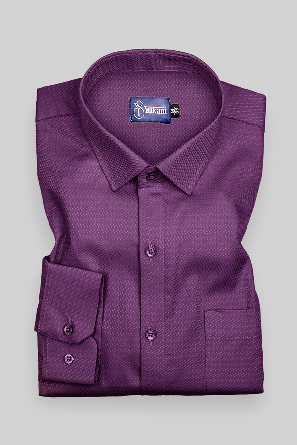 Cluster Wine Colour Cotton Shirts For Men